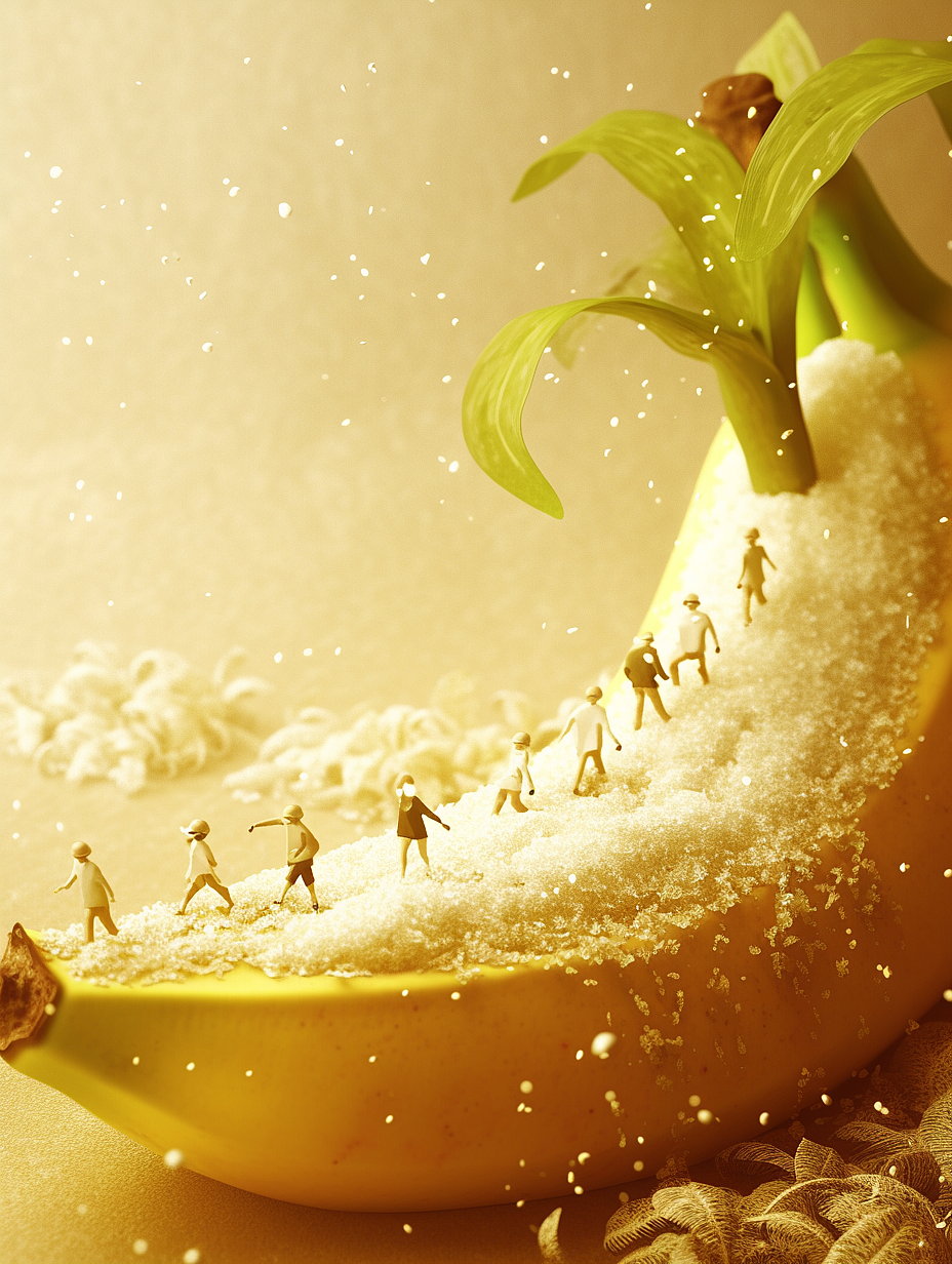 微缩景观食物世界 微缩小人 AIGC