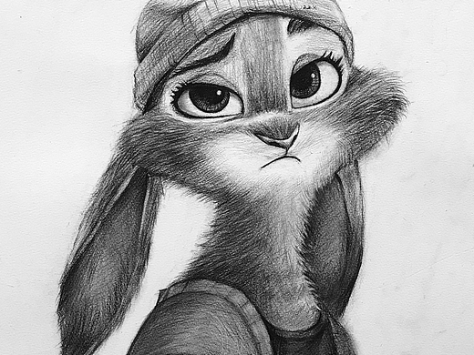 素描兔子警官（個(gè)人主頁(yè)-ZNzAyMzc2MDg=） - 繪畫(huà) - 站酷設(shè)計(jì)師星亮繪畫(huà)art原創(chuàng)素材 - 站酷ZCOOL