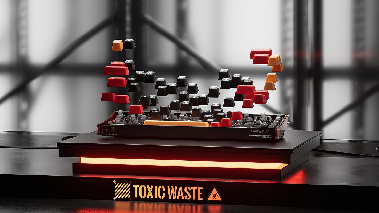 蓝牙机械键盘-三维动画