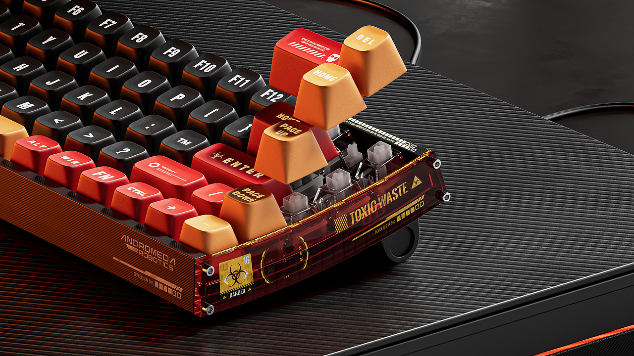 蓝牙机械键盘-三维动画