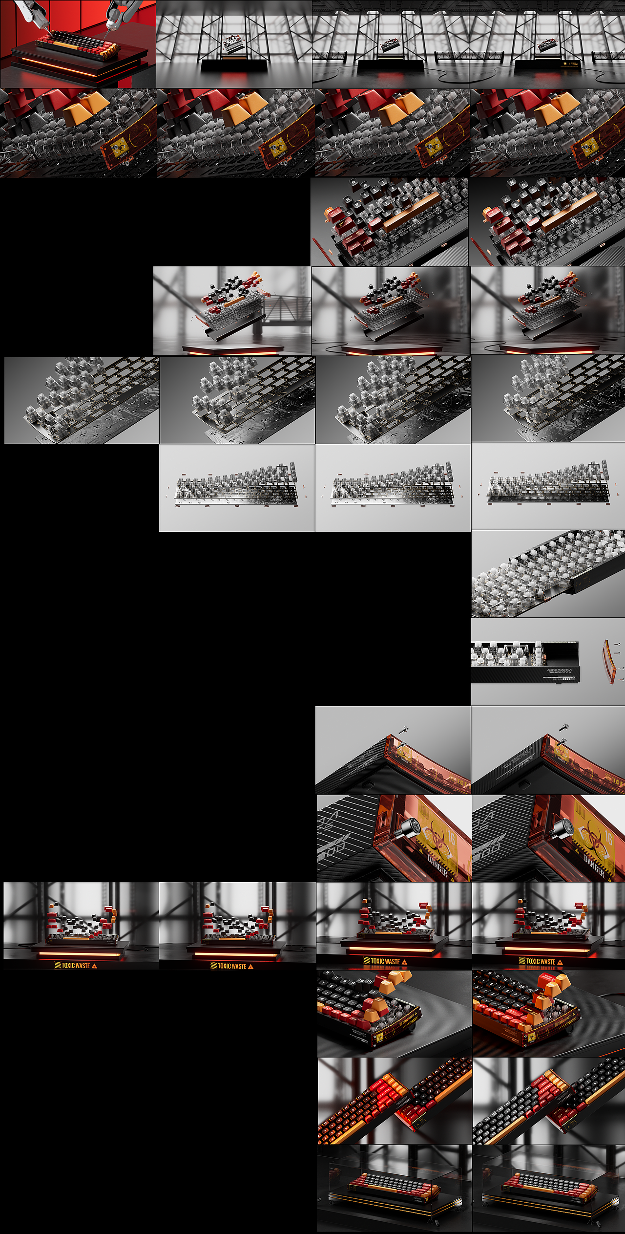 蓝牙机械键盘-三维动画