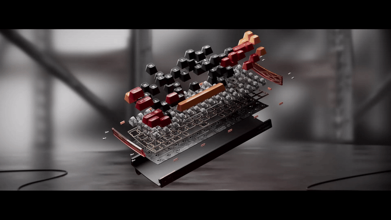 蓝牙机械键盘-三维动画