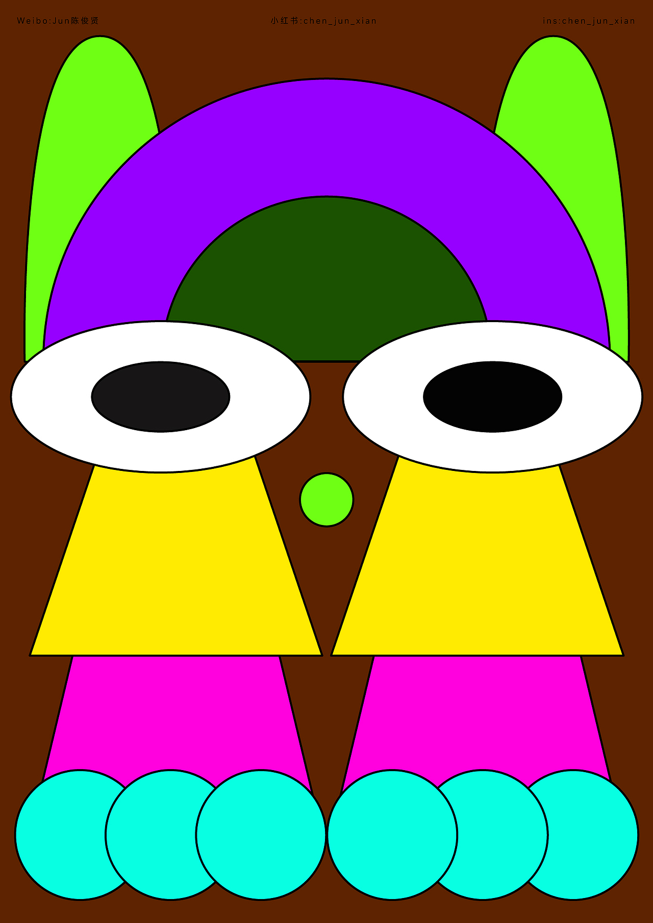 几何生物 / GEOMETRIC CREATURE（图ZMzc1NTE0NTIw） - 新锐潮流插画 - 站酷设计师Jun_陈俊贤原创素材 - 站酷ZCOOL