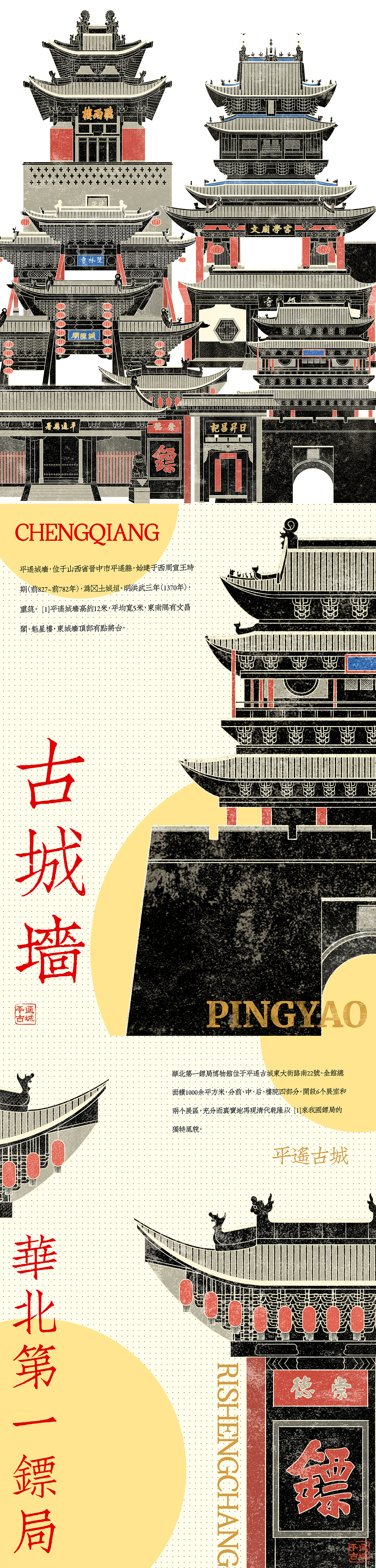 国风平遥古城系列文创｜插画｜包装设计（图ZMzc1NTM2NjUy） - 商业插画 - 站酷设计师Akira不加糖原创素材 - 站酷ZCOOL