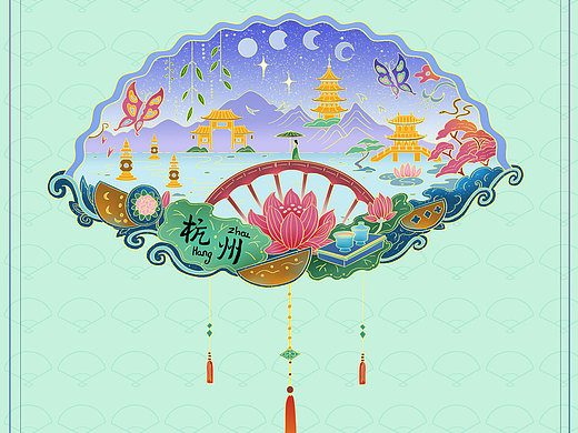 苏杭之美   城市冰箱贴