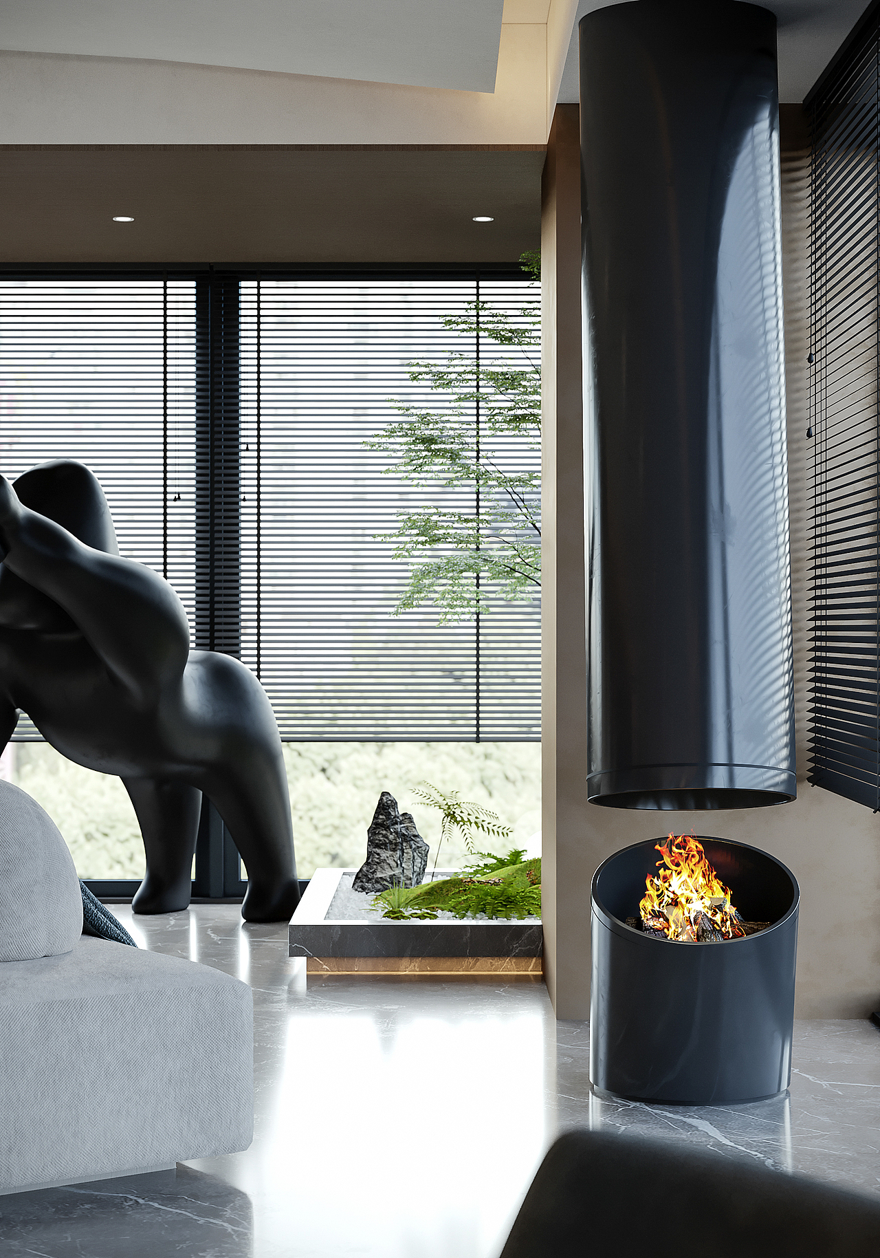 现代轻奢风格效果图表现