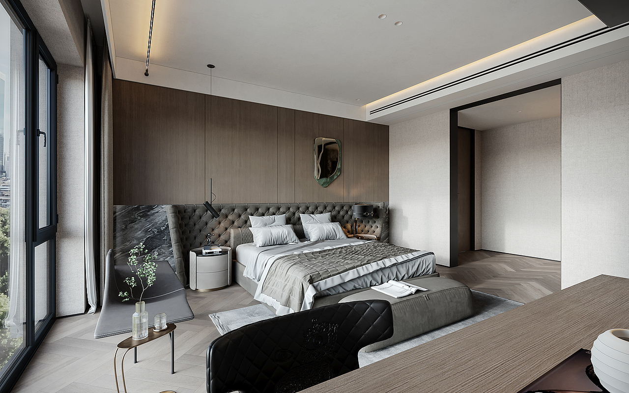 现代轻奢风格效果图表现