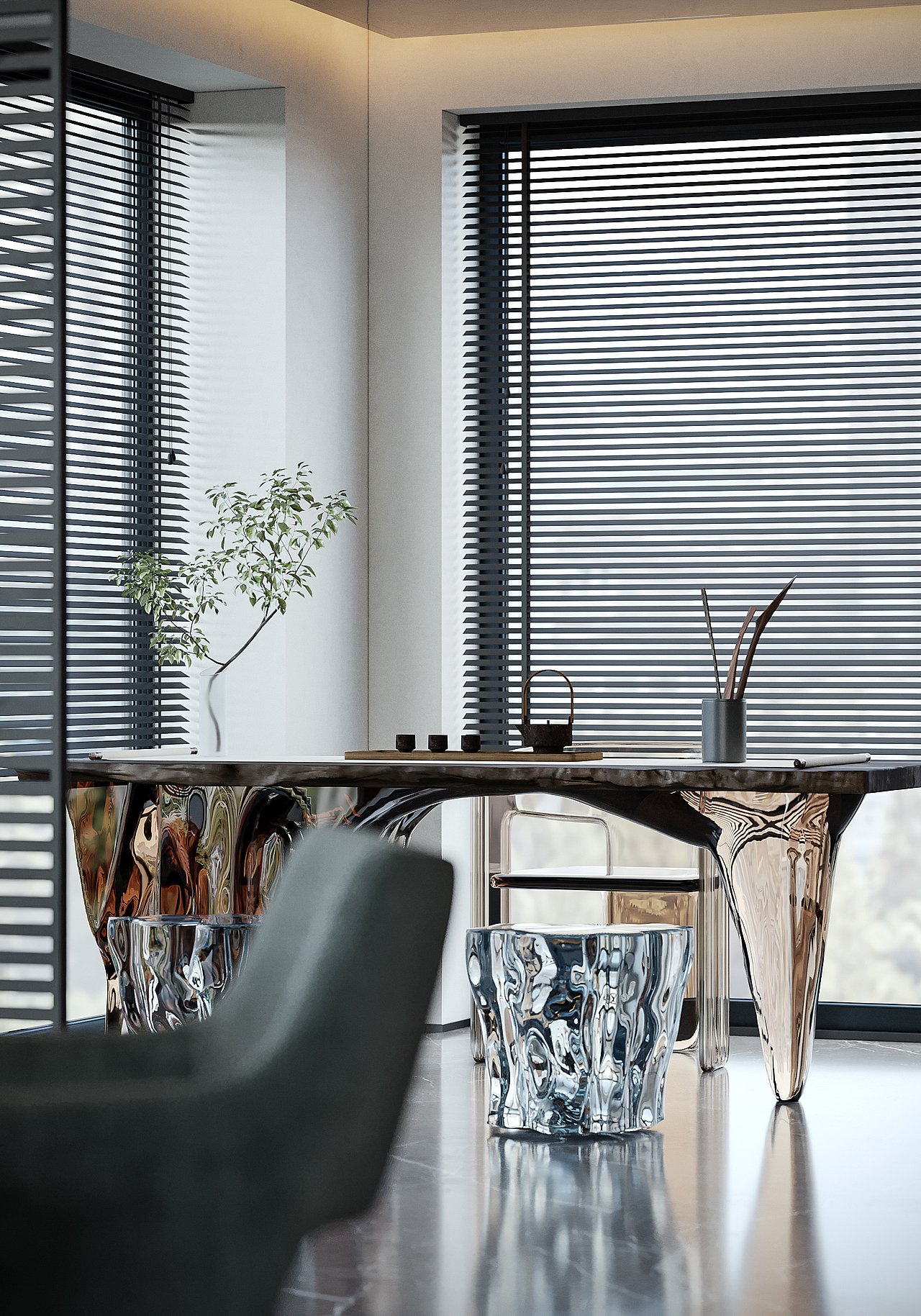 现代轻奢风格效果图表现