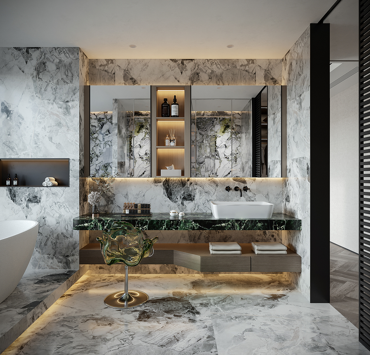 现代轻奢风格效果图表现