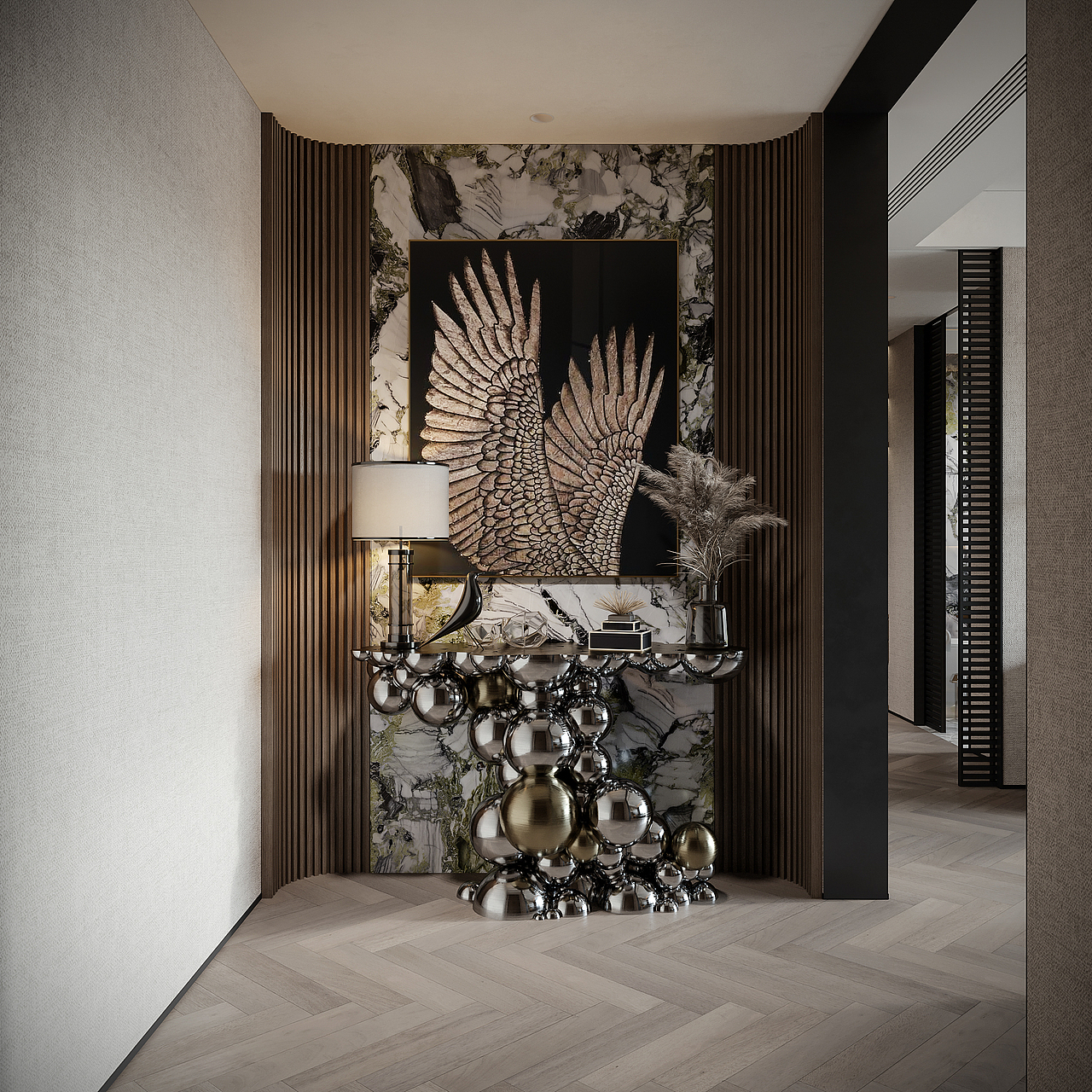 现代轻奢风格效果图表现