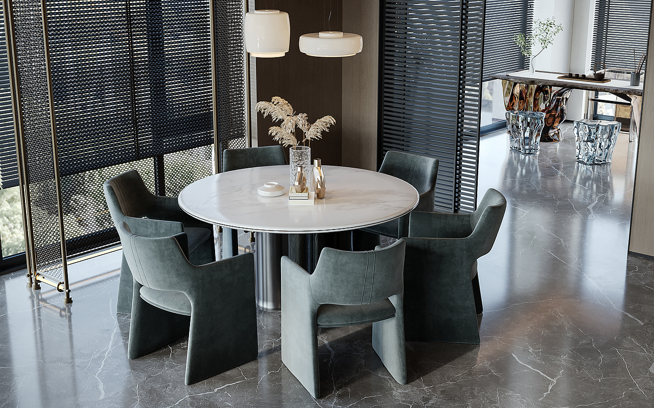 现代轻奢风格效果图表现