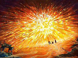 畫筆下的打鐵花|非遺