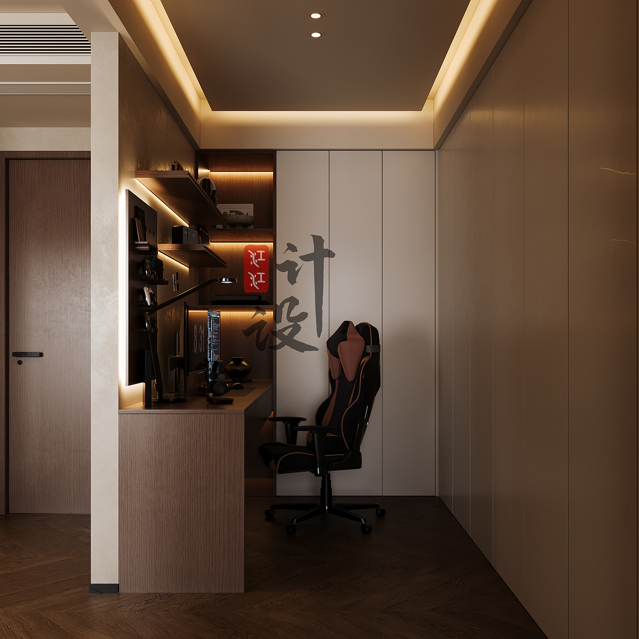 哎呦设计表现·中古风复式洋房（图ZMzc1NTU5NDA4） - 家装设计 - 站酷设计师IU表现原创素材 - 站酷ZCOOL