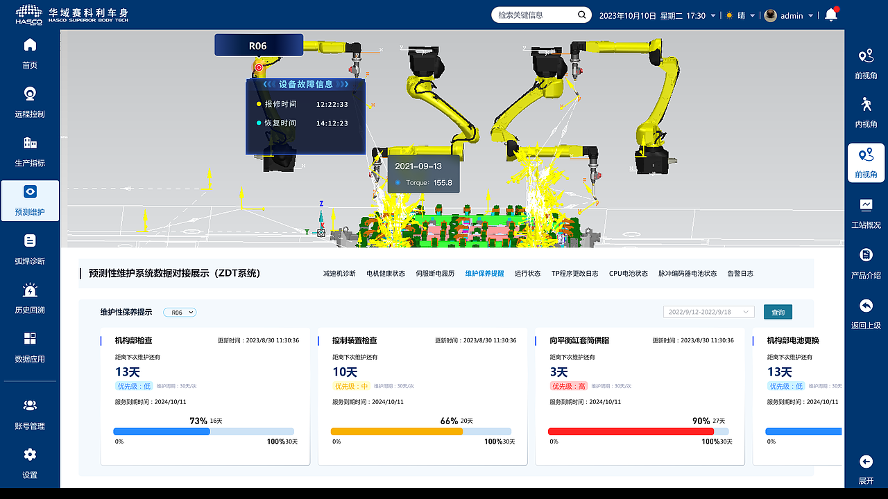 华域赛科利车身数字孪生平台