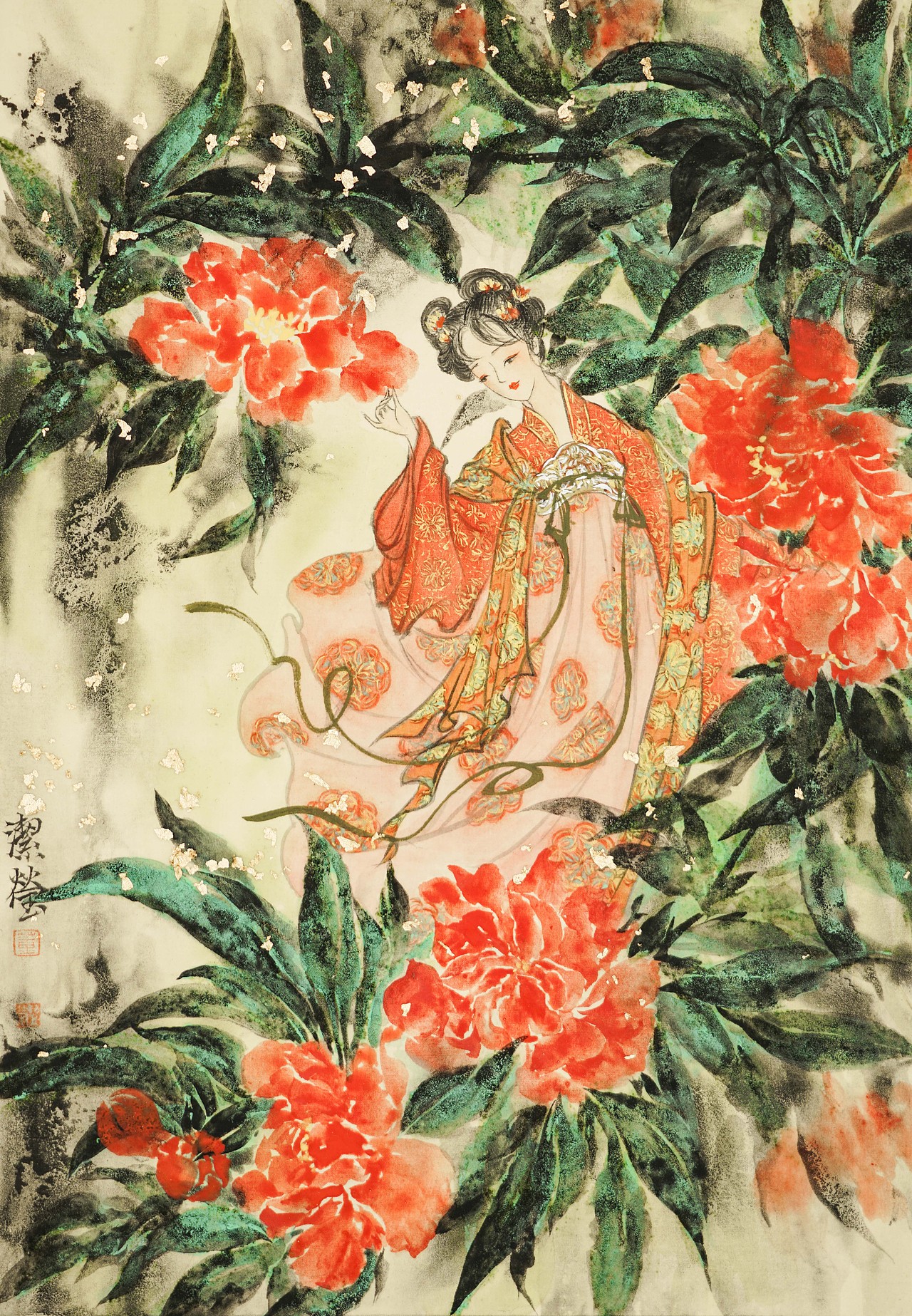 十二花神之石榴花（图ZMzc1NTg0Njc2） - 绘画 - 站酷设计师画家董洁莹原创素材 - 站酷ZCOOL