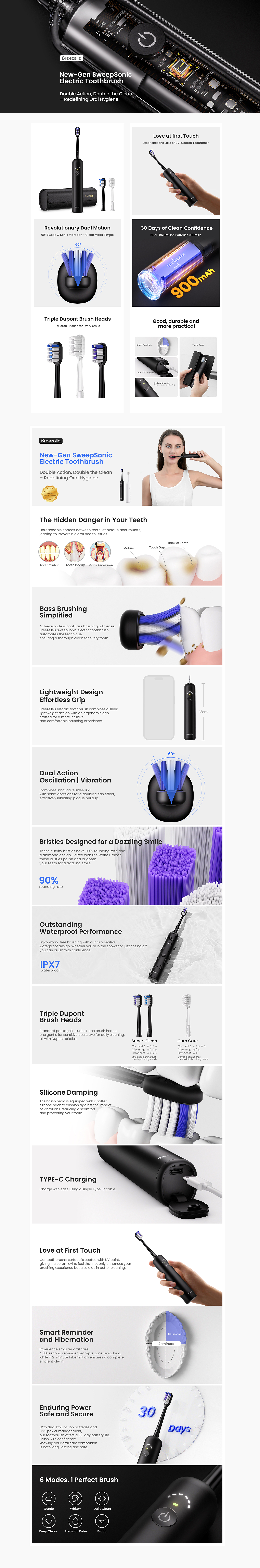 AMAZON 亚马逊作品/电动牙刷主图高级A+