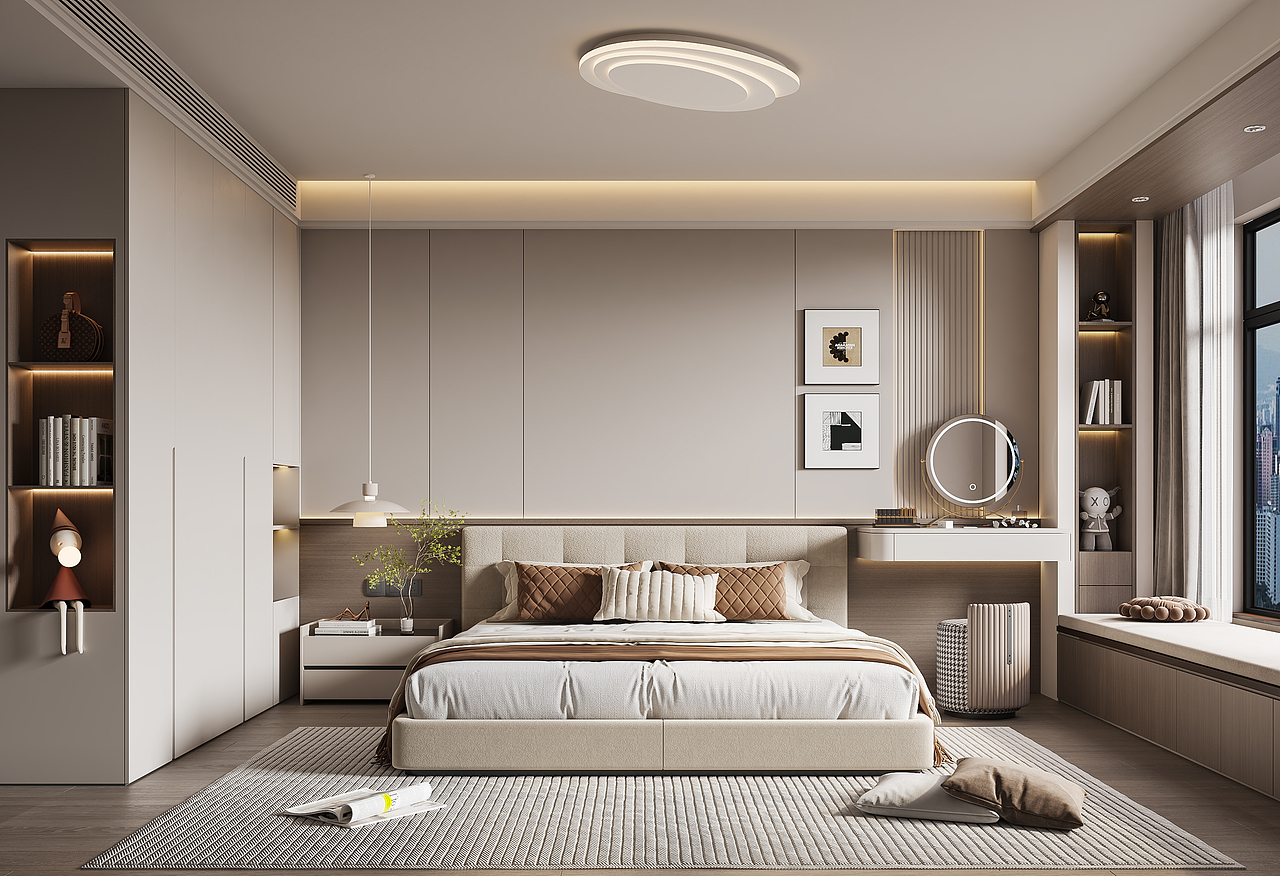 以黑，白，灰为主调，搭配温暖的木色。#木牛视觉设计（图ZMzc1NjE5NjY4） - 家装设计 - 站酷设计师多米效果图表现原创素材 - 站酷ZCOOL