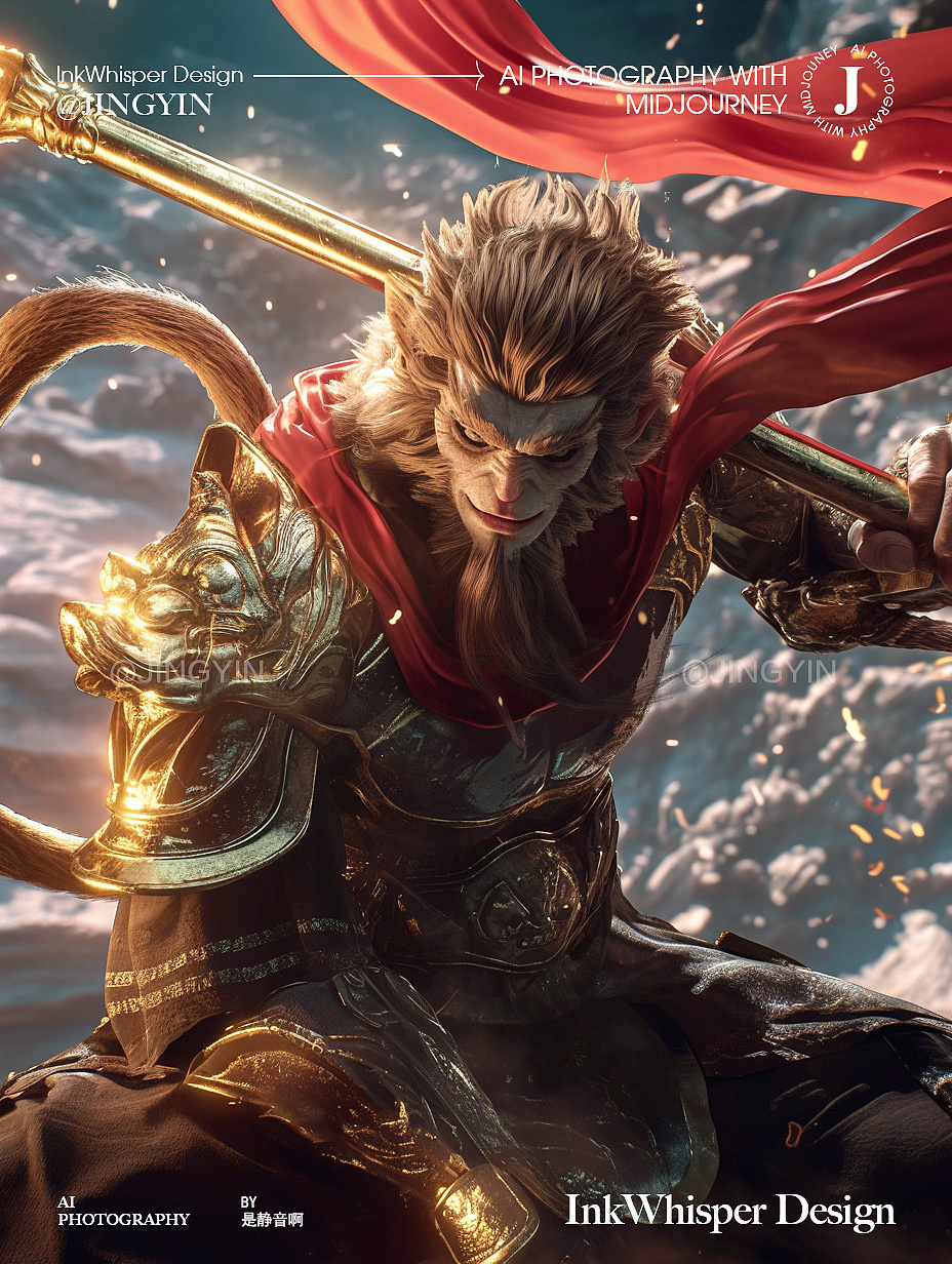 黑神话悟空AI概念插画 | 美猴王The Monkey King