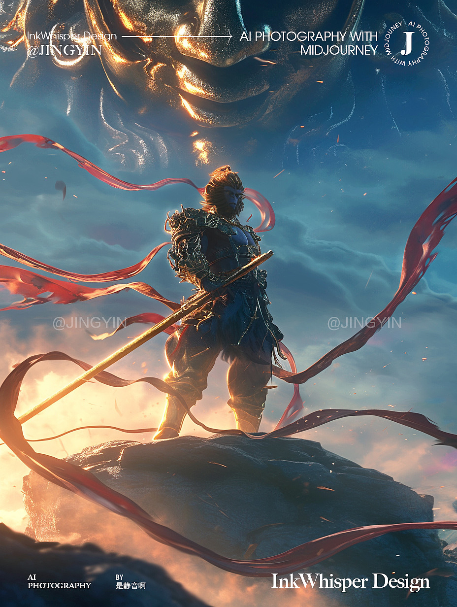 黑神话悟空AI概念插画 | 美猴王The Monkey King