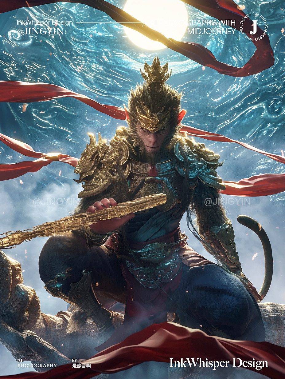 黑神话悟空AI概念插画 | 美猴王The Monkey King