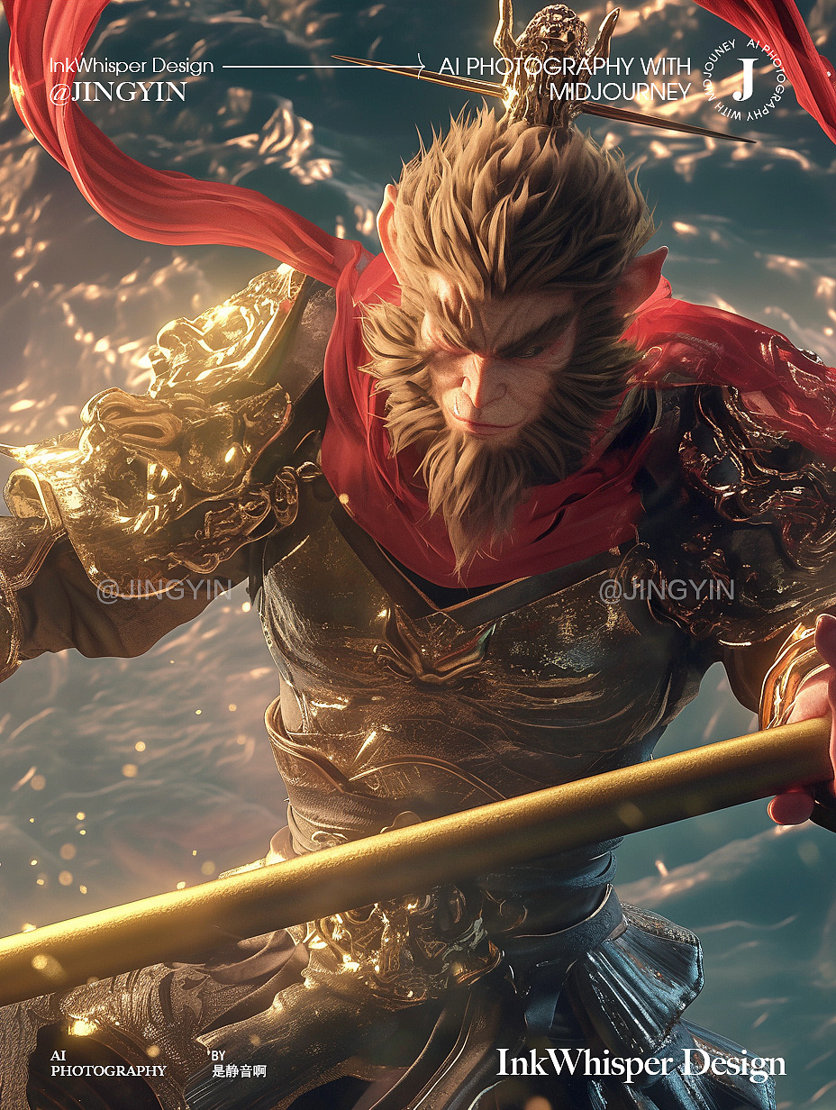 黑神话悟空AI概念插画 | 美猴王The Monkey King