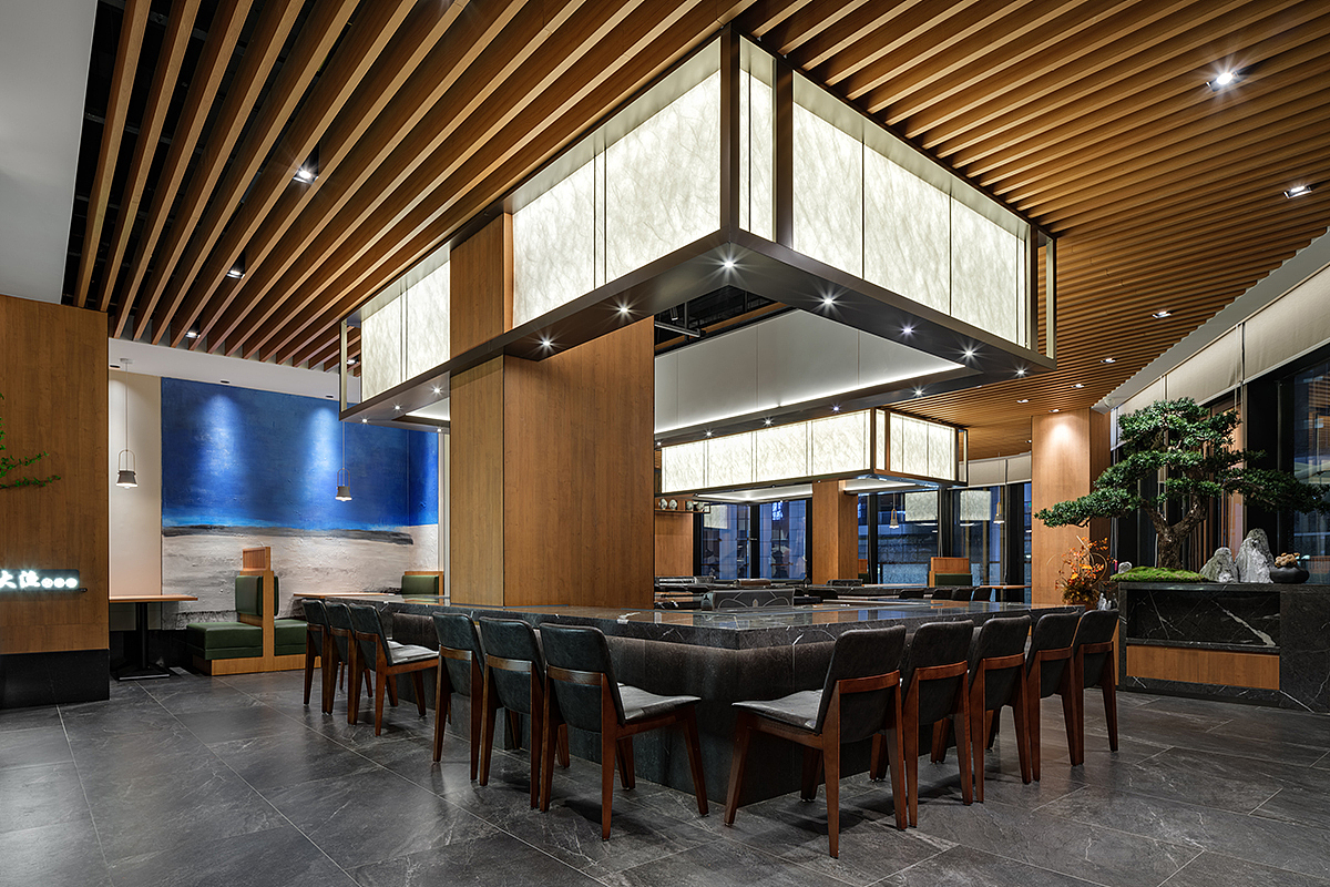 惠州餐厅设计,大渔铁板烧：东方意境美学表现艺术氛围（图ZMzc1NjMwODM2） - 酒店餐饮设计 - 站酷设计师艺鼎装饰设计原创素材 - 站酷ZCOOL