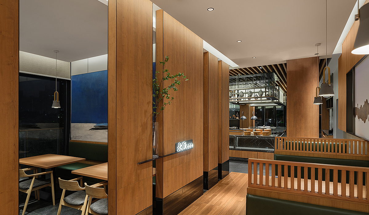 惠州餐厅设计,大渔铁板烧：东方意境美学表现艺术氛围（图ZMzc1NjMwODYw） - 酒店餐饮设计 - 站酷设计师艺鼎装饰设计原创素材 - 站酷ZCOOL