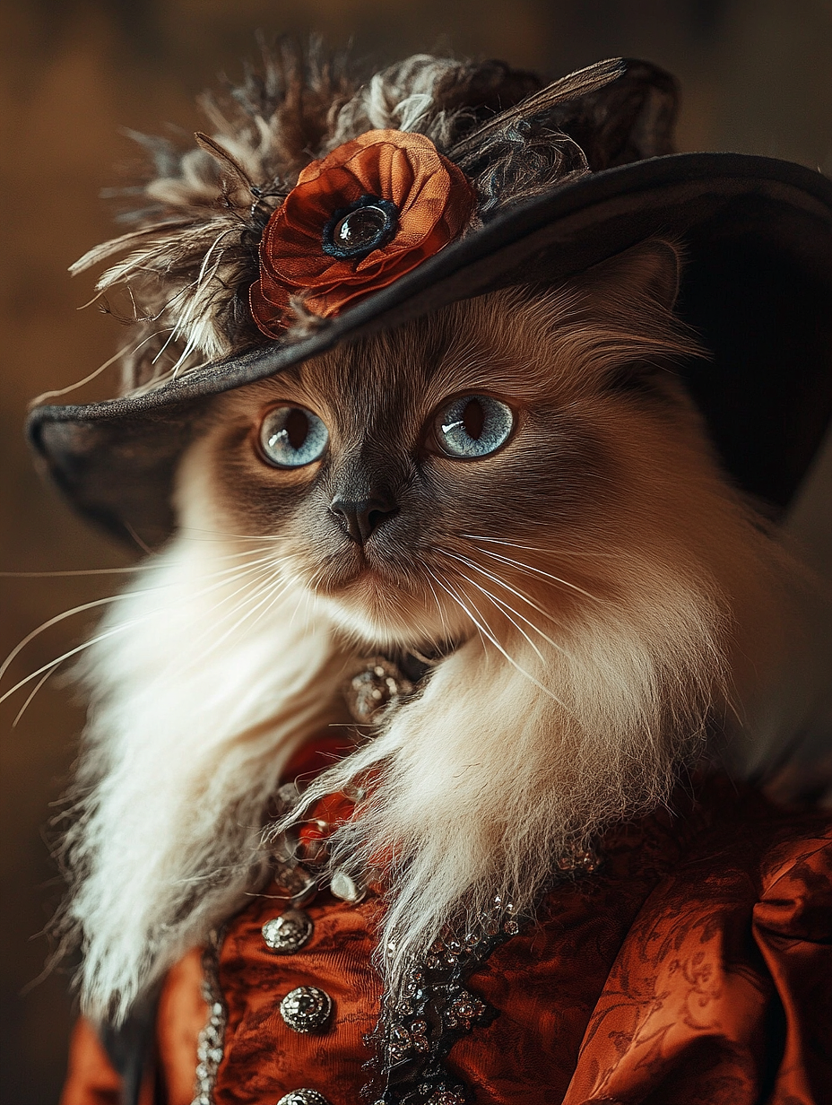 英伦皇室装扮的喵