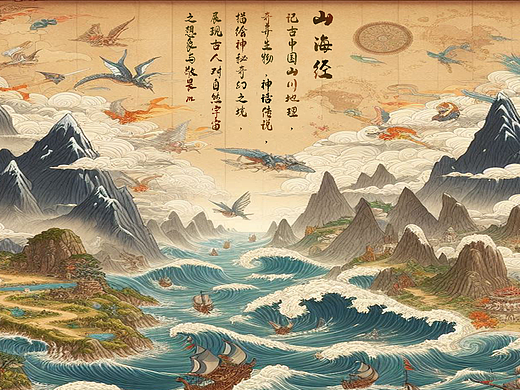 《山海经100》——山海经-异兽（个人主页-ZNzAyNTQ1MzI=） - 海报 - 站酷设计师墨er白原创素材 - 站酷ZCOOL