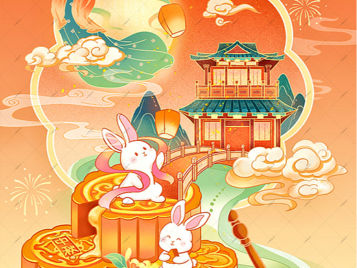 国风插画 | 中秋节包装插画