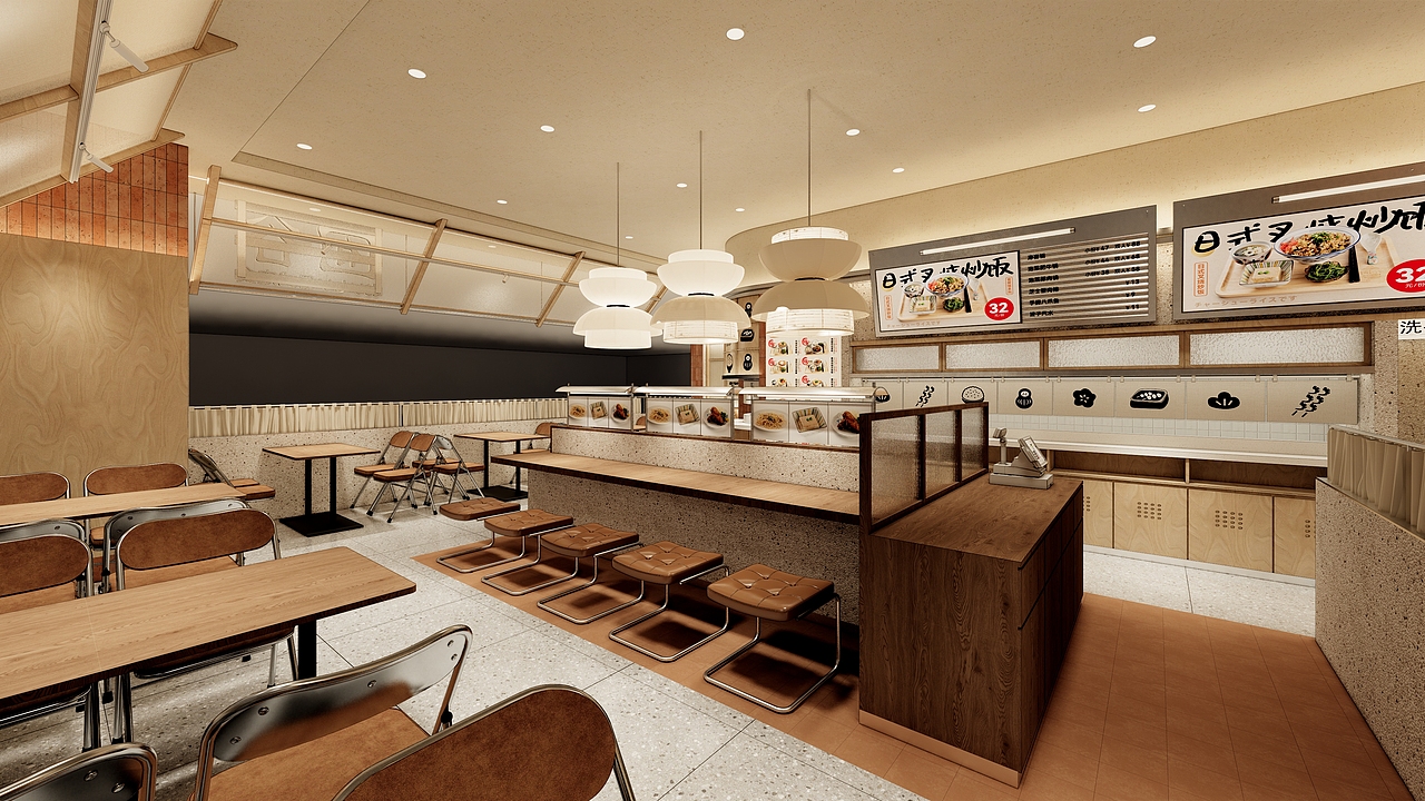 原创设计丨囿谷おいしい日式定食（图ZMzc1NjY1OTM2） - 商业空间设计 - 站酷设计师盒子构造空间设计原创素材 - 站酷ZCOOL