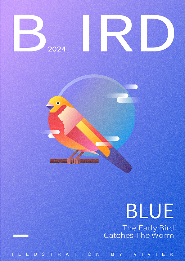 鸟类扁平系列插画合集