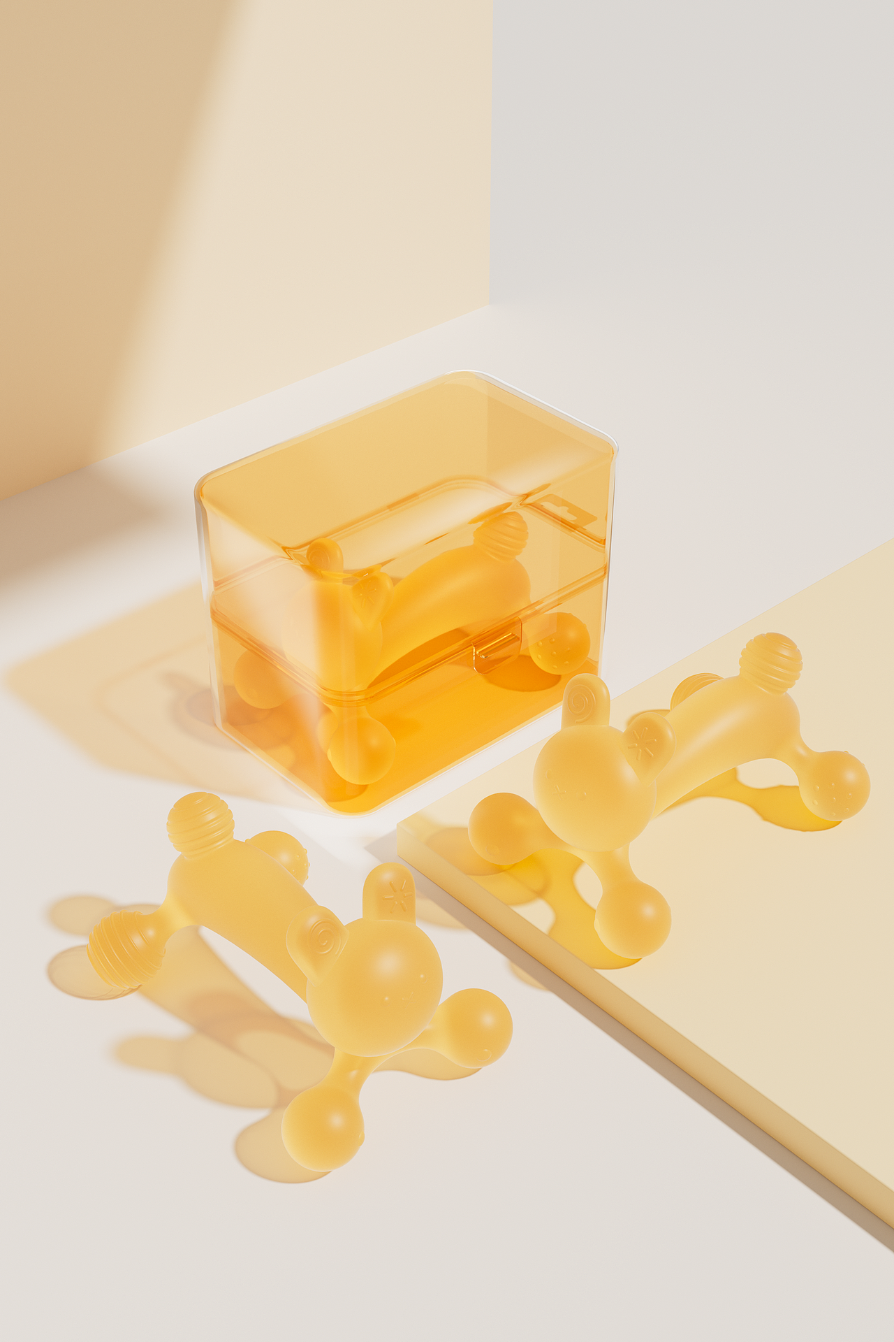 小兔子嘴咬胶-母婴-三维-C4D渲染