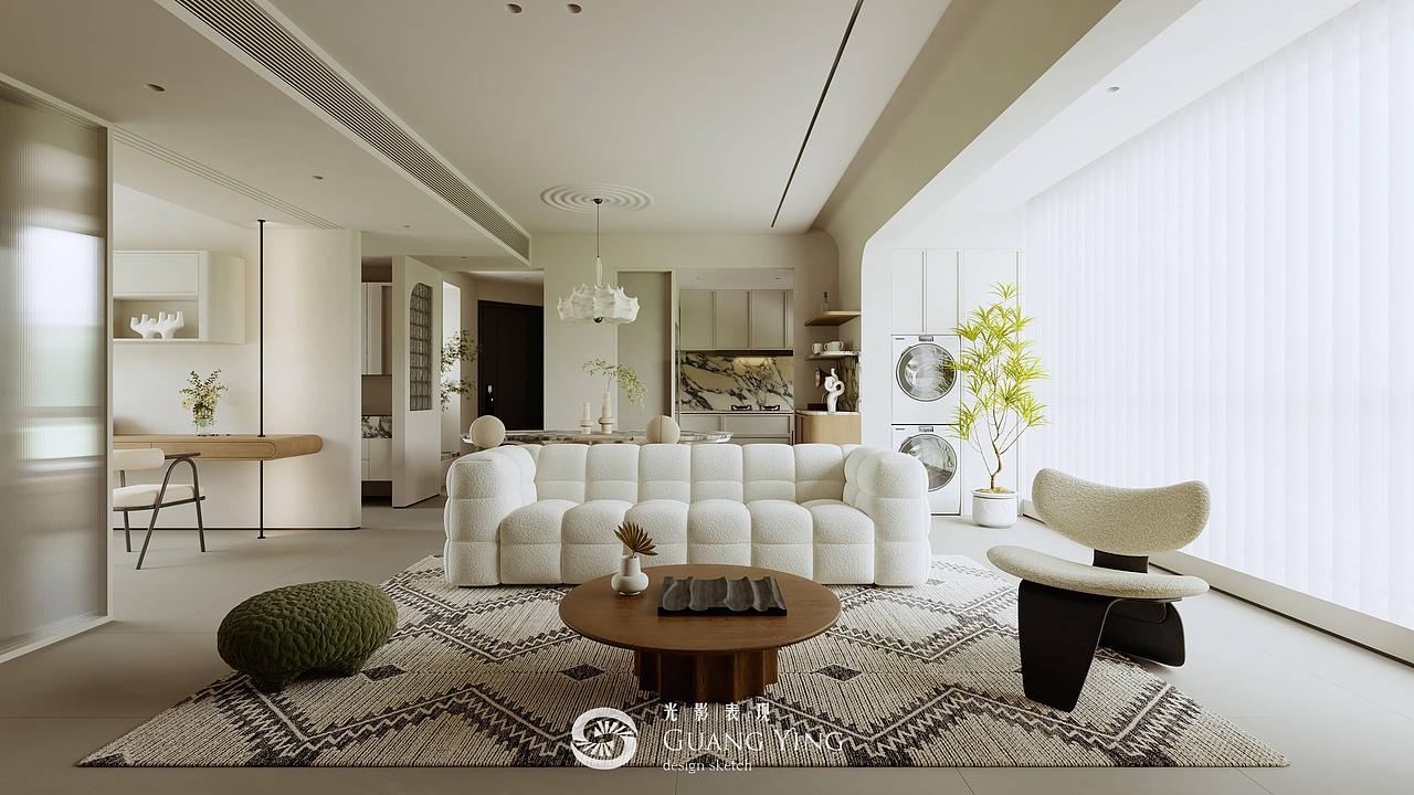 现代 | 奶油风（图ZMzc1Njg0OTY4） - 家装设计 - 站酷设计师追光表现原创素材 - 站酷ZCOOL