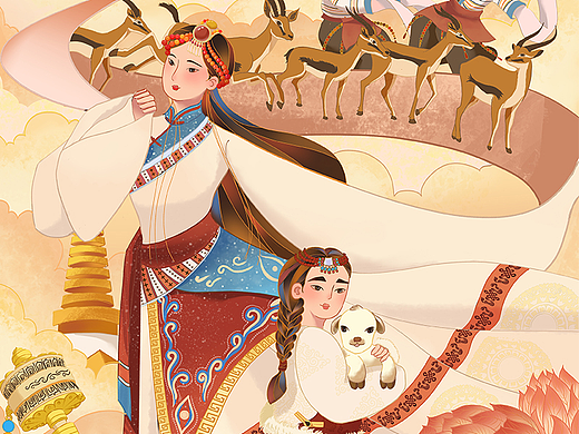 《走进西藏》（个人主页-ZNzAyMzI5Njg=） - 商业插画 - 站酷设计师摇摇晃晃的猹原创素材 - 站酷ZCOOL