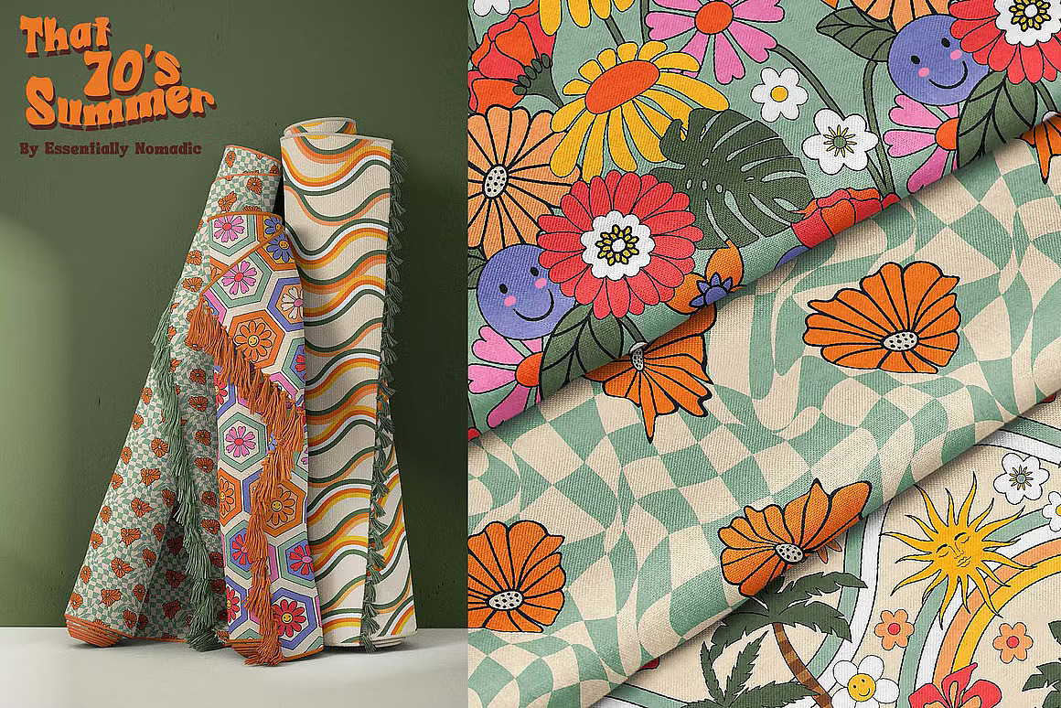 视觉仓库—70年代复古波西米亚风海滩元素设计灵感旅程（图ZMzc1Njk3NjQ0） - 海报 - 站酷设计师心中的视觉原创素材 - 站酷ZCOOL