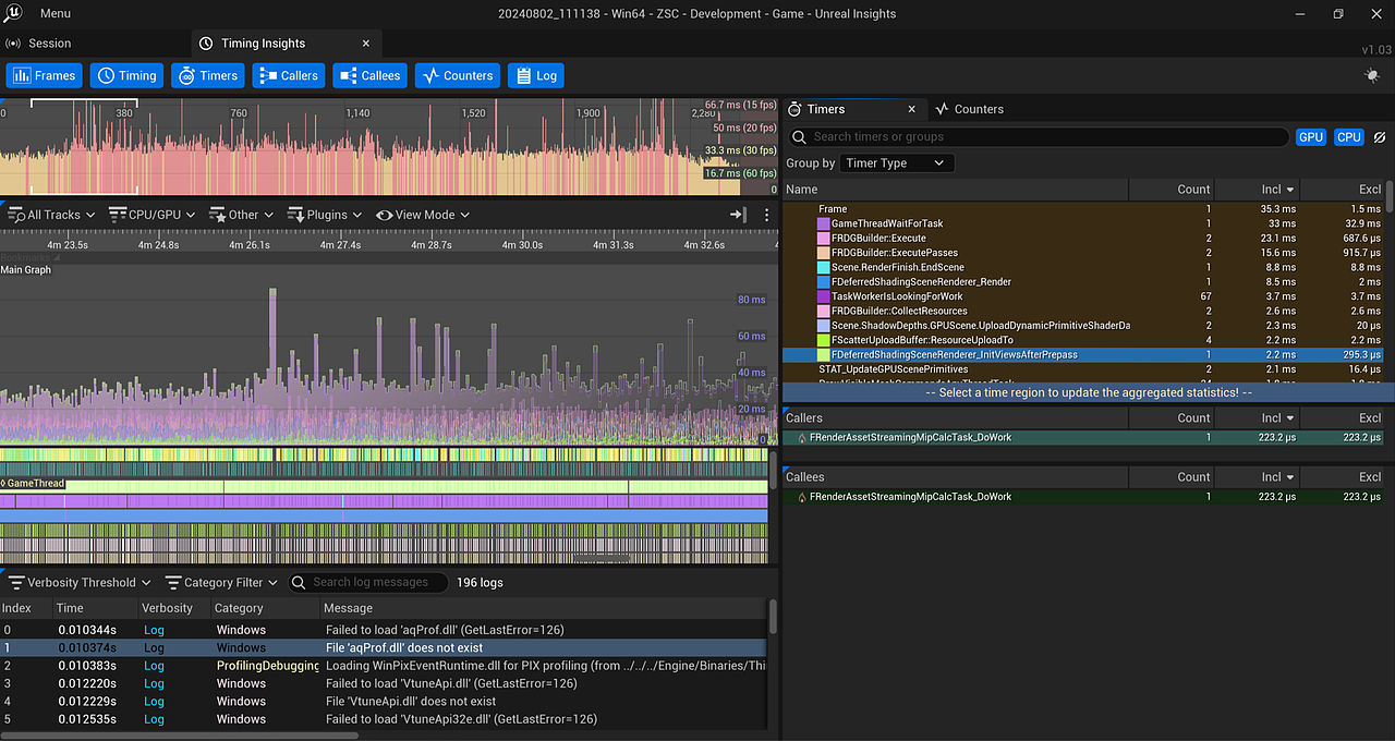 逐帧分析工具(可分析每一帧对应的性能问题,根据具体问题给出对应的解决方案,比如模型LOD与HLOD、距离剔除、灯光烘焙、减少材质复杂度等)