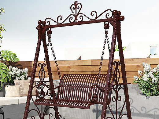 铁艺秋千椅效果图（个人主页-ZNzAyNjIyMjA=） - 产品 - 站酷设计师赤炜工业设计原创素材 - 站酷ZCOOL