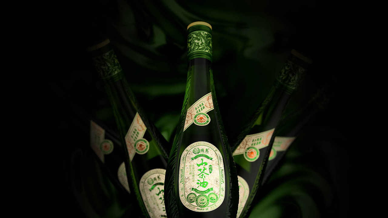 一款来自世界长寿之乡-巴马的野生山茶油产品设计