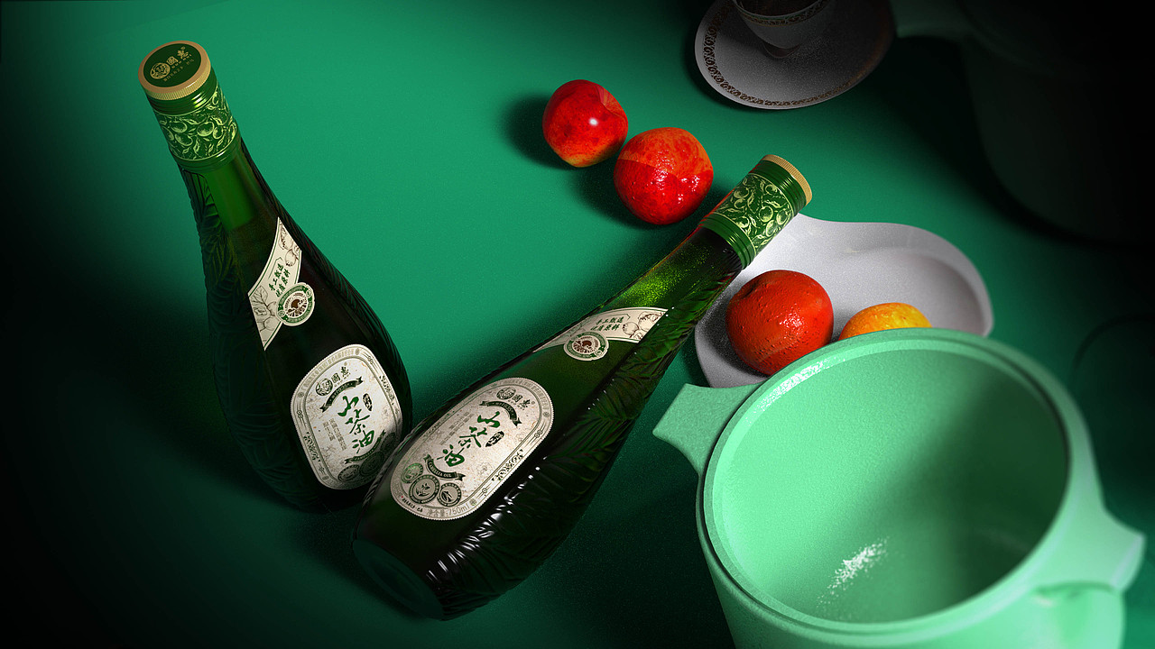 一款来自世界长寿之乡-巴马的野生山茶油产品设计