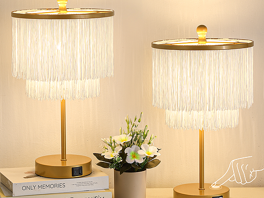 金色流苏台灯