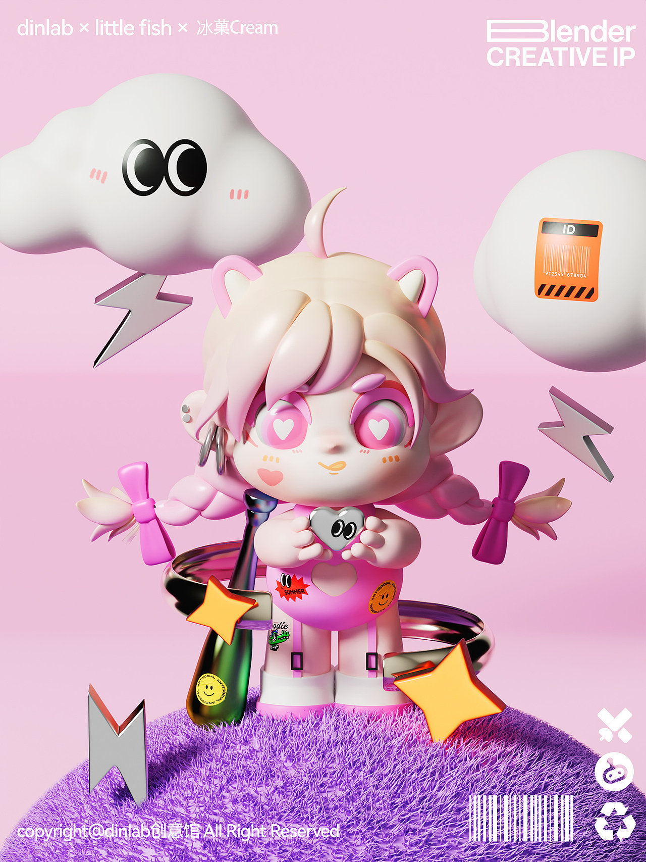近期的一些blender练习（图ZMzc1ODEzMzUy） - 人物/生物 - 站酷设计师冰菓Cream原创素材 - 站酷ZCOOL