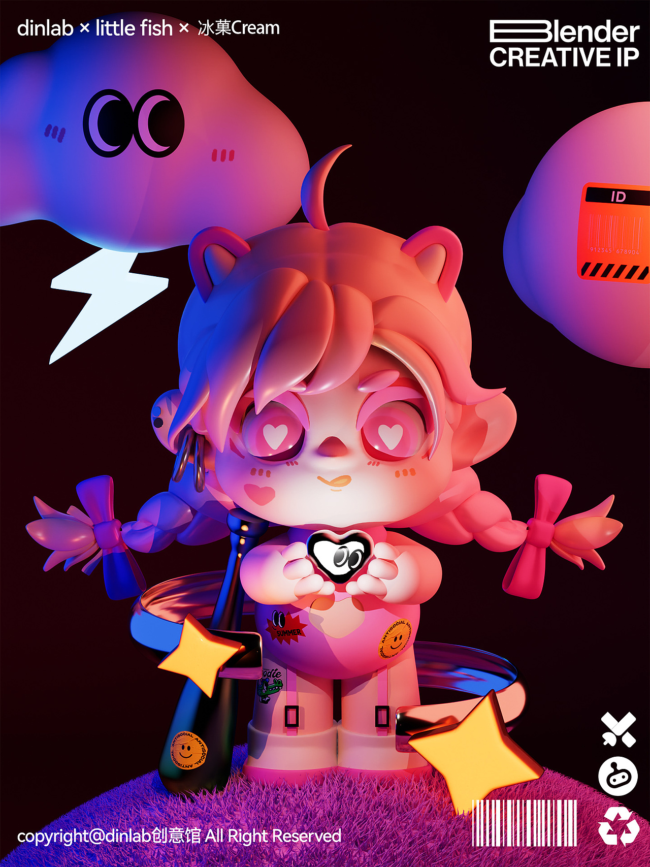 近期的一些blender练习（图ZMzc1ODEzMzQ4） - 人物/生物 - 站酷设计师冰菓Cream原创素材 - 站酷ZCOOL