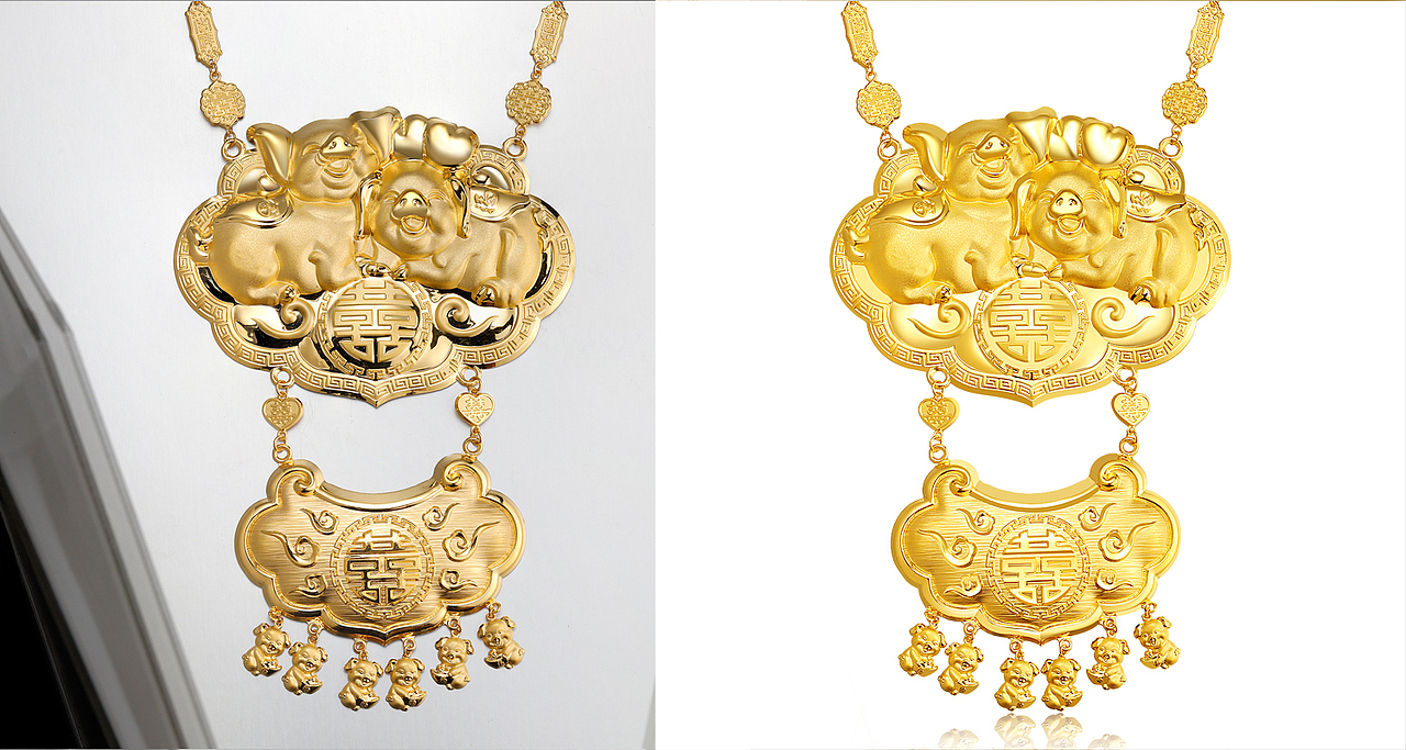 珠宝摄影后期精修 ps精修 黄金精修