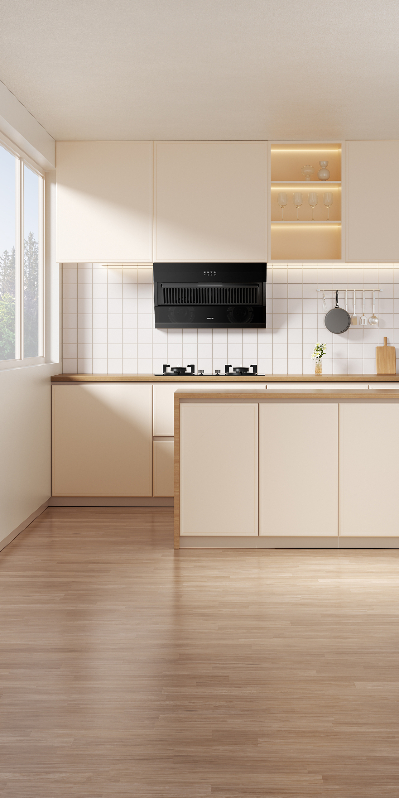 苏泊尔DJ07油烟机商详渲染图素分享