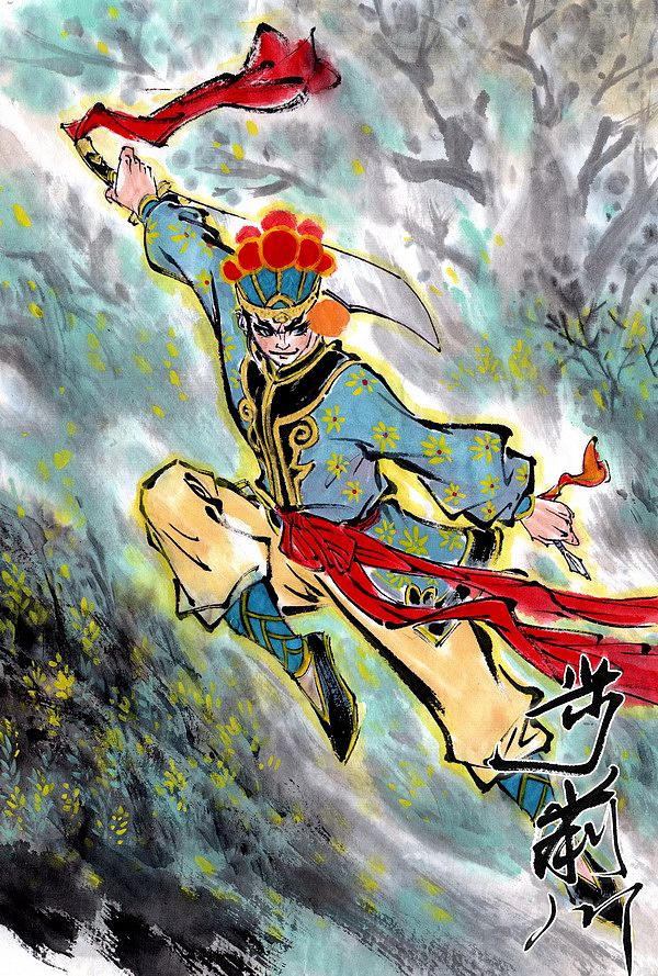 武侠小说角色插画(卡牌)