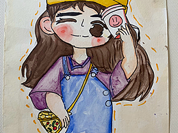 日常临摹的水彩卡通插画—不断学习，不断进步