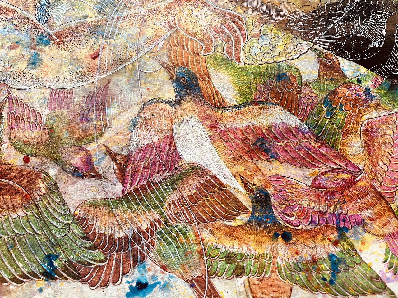 耗时一年，全开尺幅，山海经异兽系列帝江