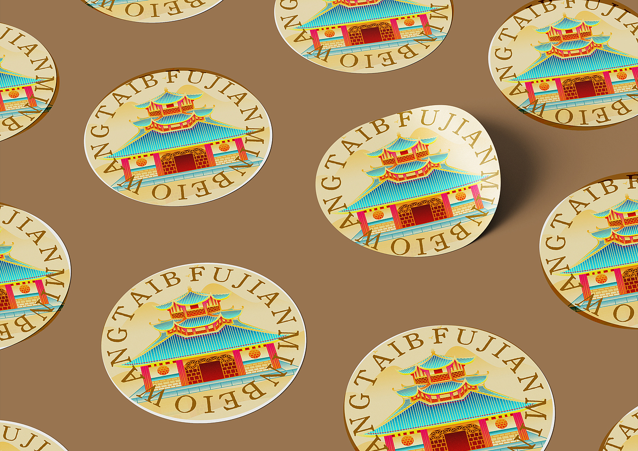 古建筑插画设计