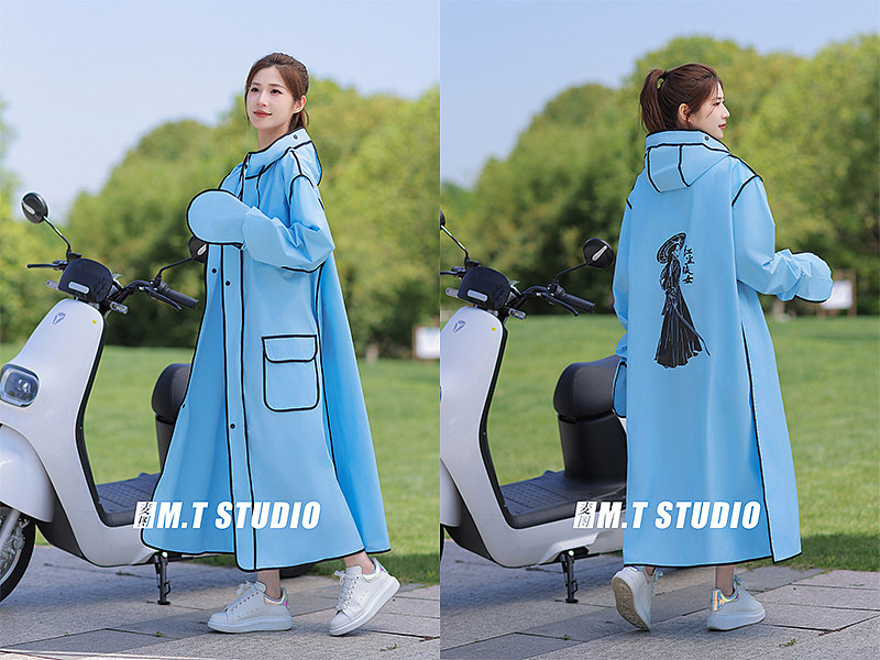 产品摄影 雨衣模特拍摄 服饰模特拍照 雨衣雨披户外拍